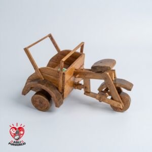 Pajangan Miniatur Becak Bambu Klasik Kerajinan Tangan Tradisional Estetik