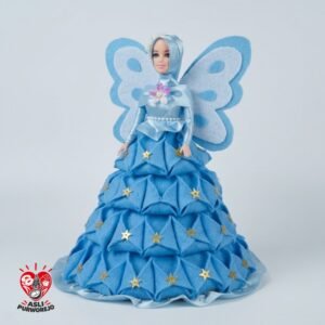 Pajangan Boneka Bidadari Hijab Kupu-Kupu Gaun Biru - Kerajinan Tangan Handmade